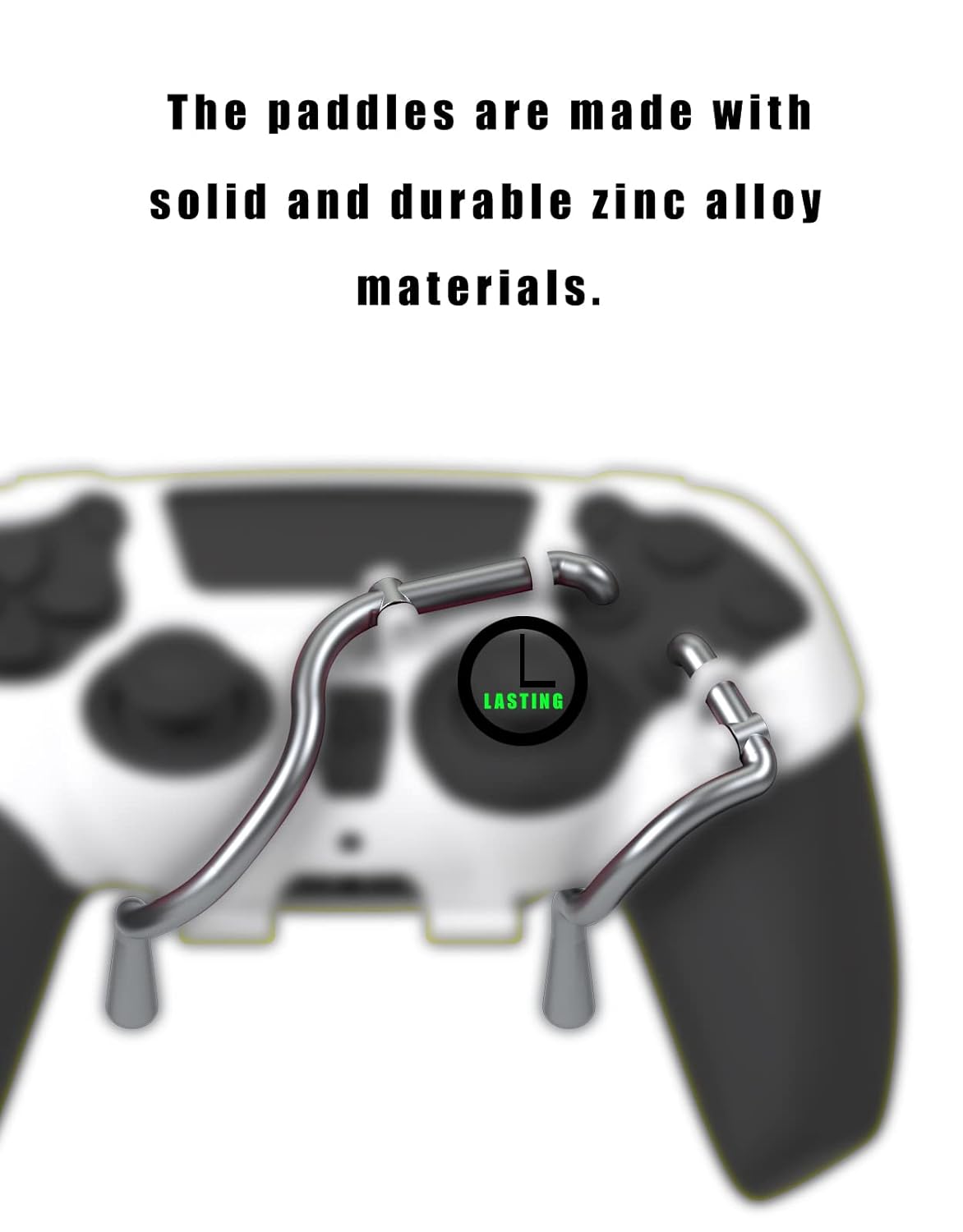 EXknight Leverback FPS Paddles Attachment, Back Buttons Gaming Paddles für PS5 Controller (Weiß)