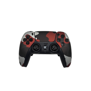 PS5 Custom Controller | Red Black Camouflage V3