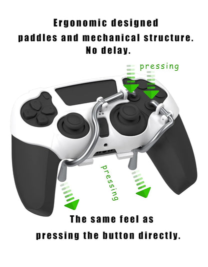 EXknight Leverback FPS Paddles Attachment, Back Buttons Gaming Paddles für PS5 Controller (Weiß)