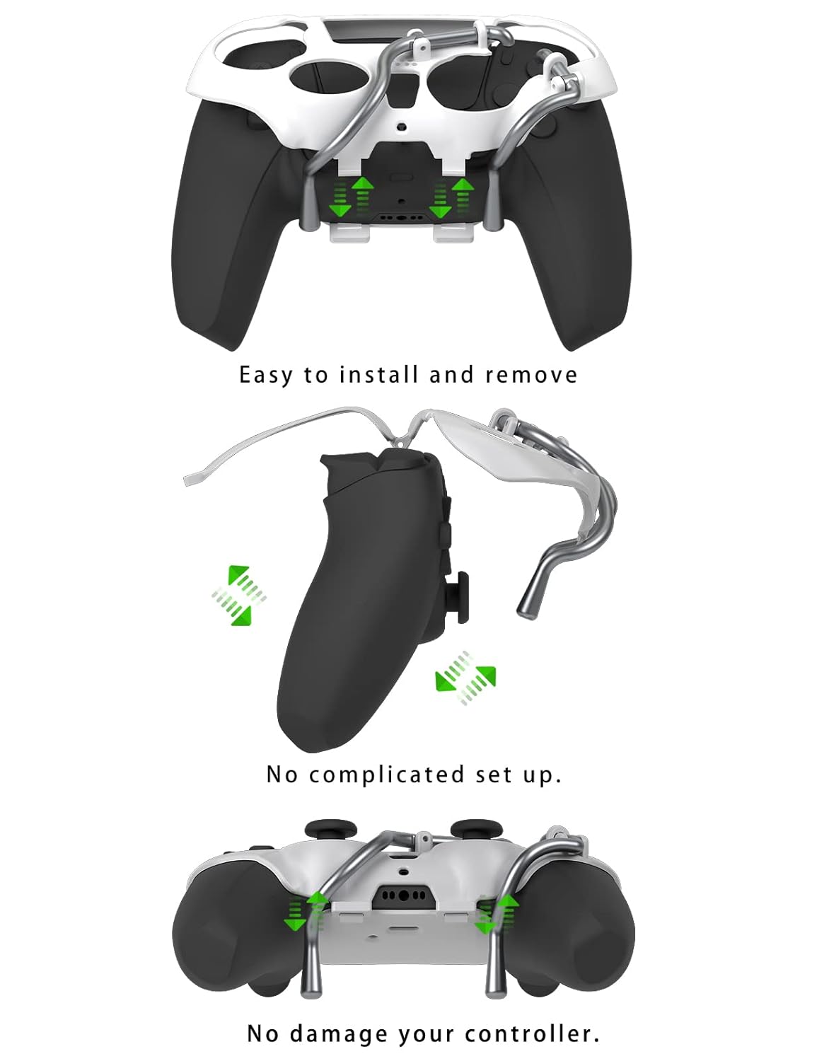 EXknight Leverback FPS Paddles Attachment, Back Buttons Gaming Paddles für PS5 Controller (Weiß)