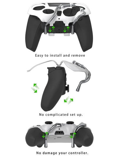 EXknight Leverback FPS Paddles Attachment, Back Buttons Gaming Paddles für PS5 Controller (Weiß)