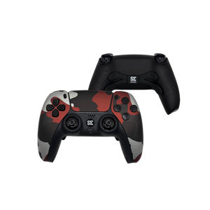 PS5 Custom Controller | Red Black Camouflage V3